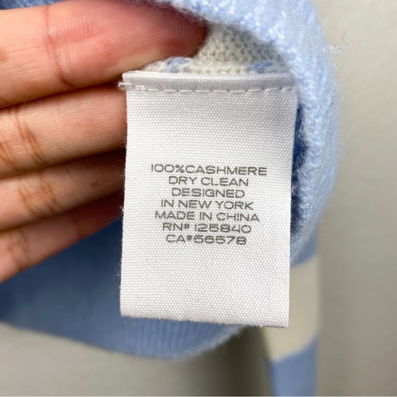 Intermix 100% Cashmere Cropped Striped Sweater - Picture 11 of 11